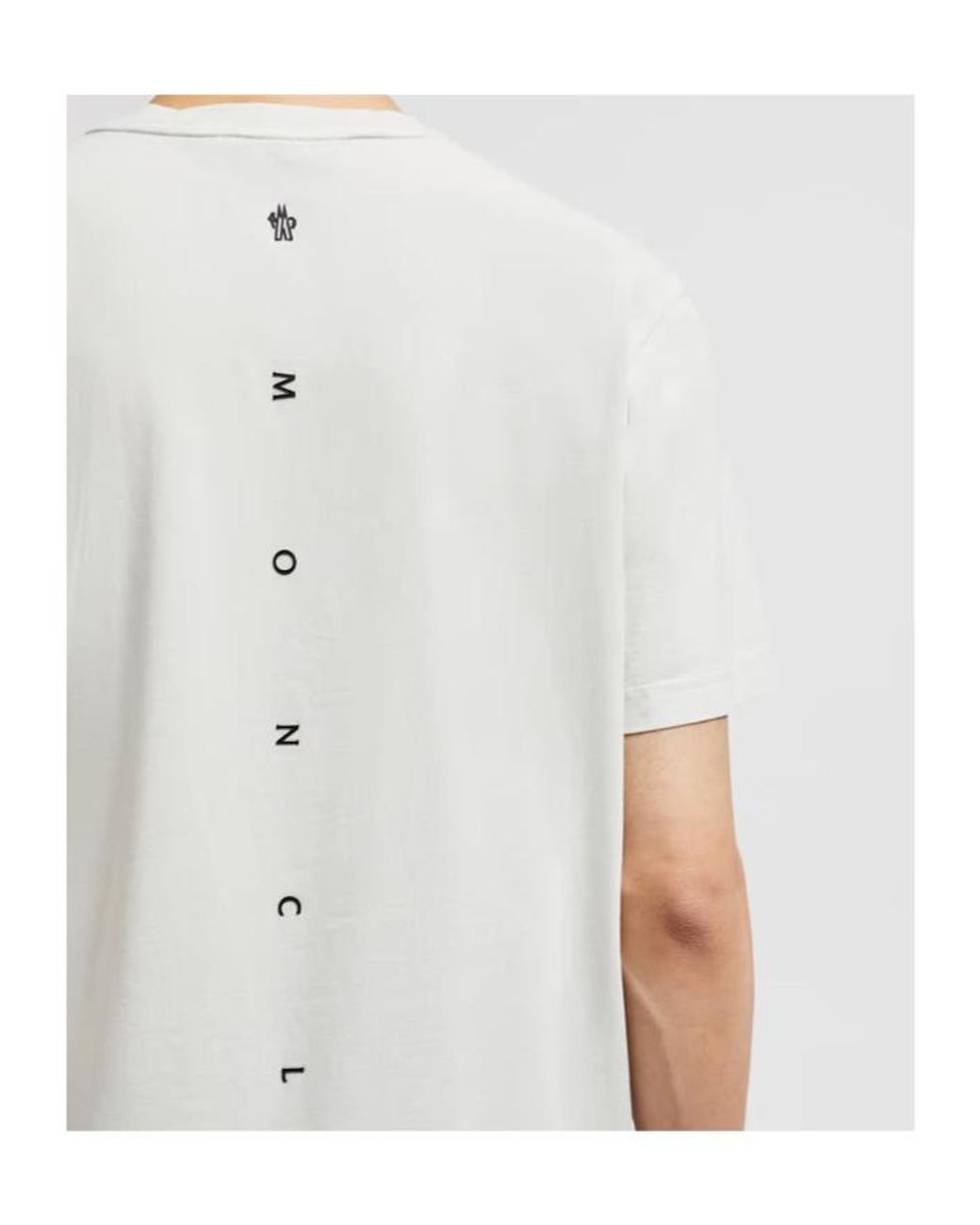 Moncler White Logo T-Shirt for men