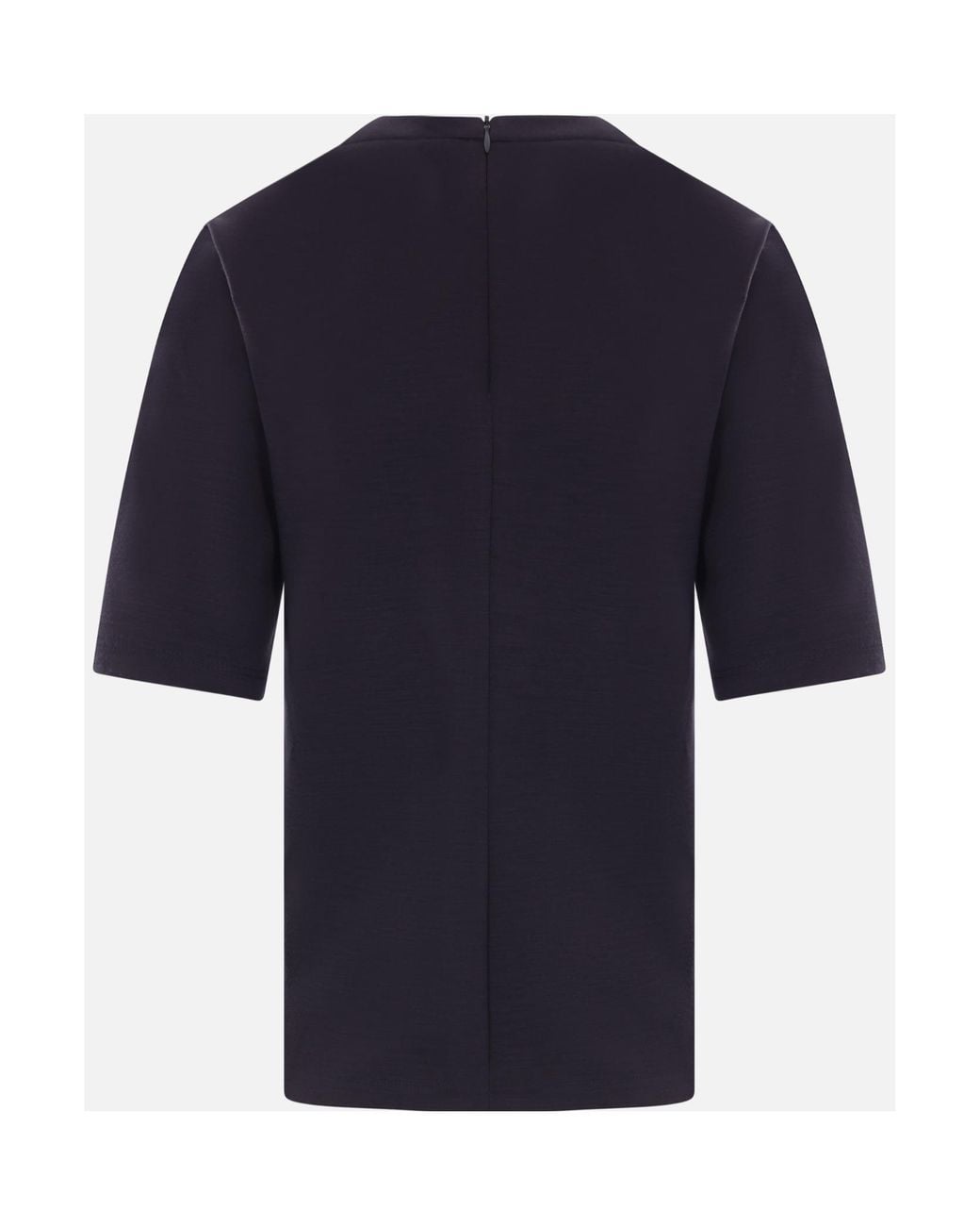 Max Mara Blue Peter Zip Detailed Crewneck T-Shirt