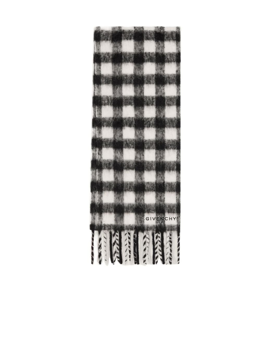 Givenchy White Checked Scarf for men