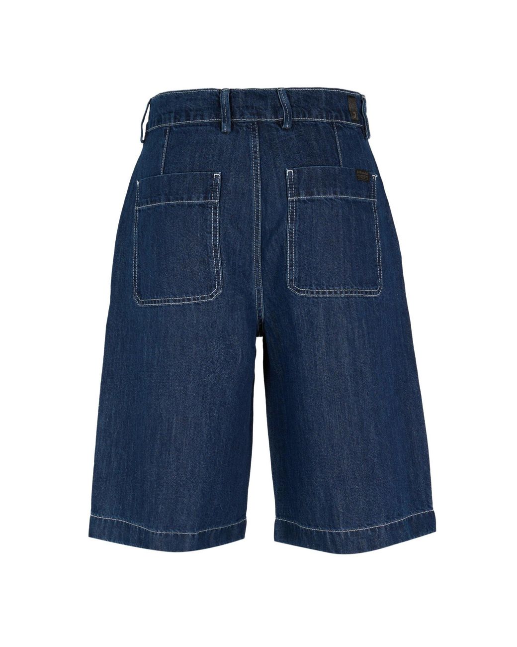 7 For All Mankind Blue Belt-Loop Shorts for men