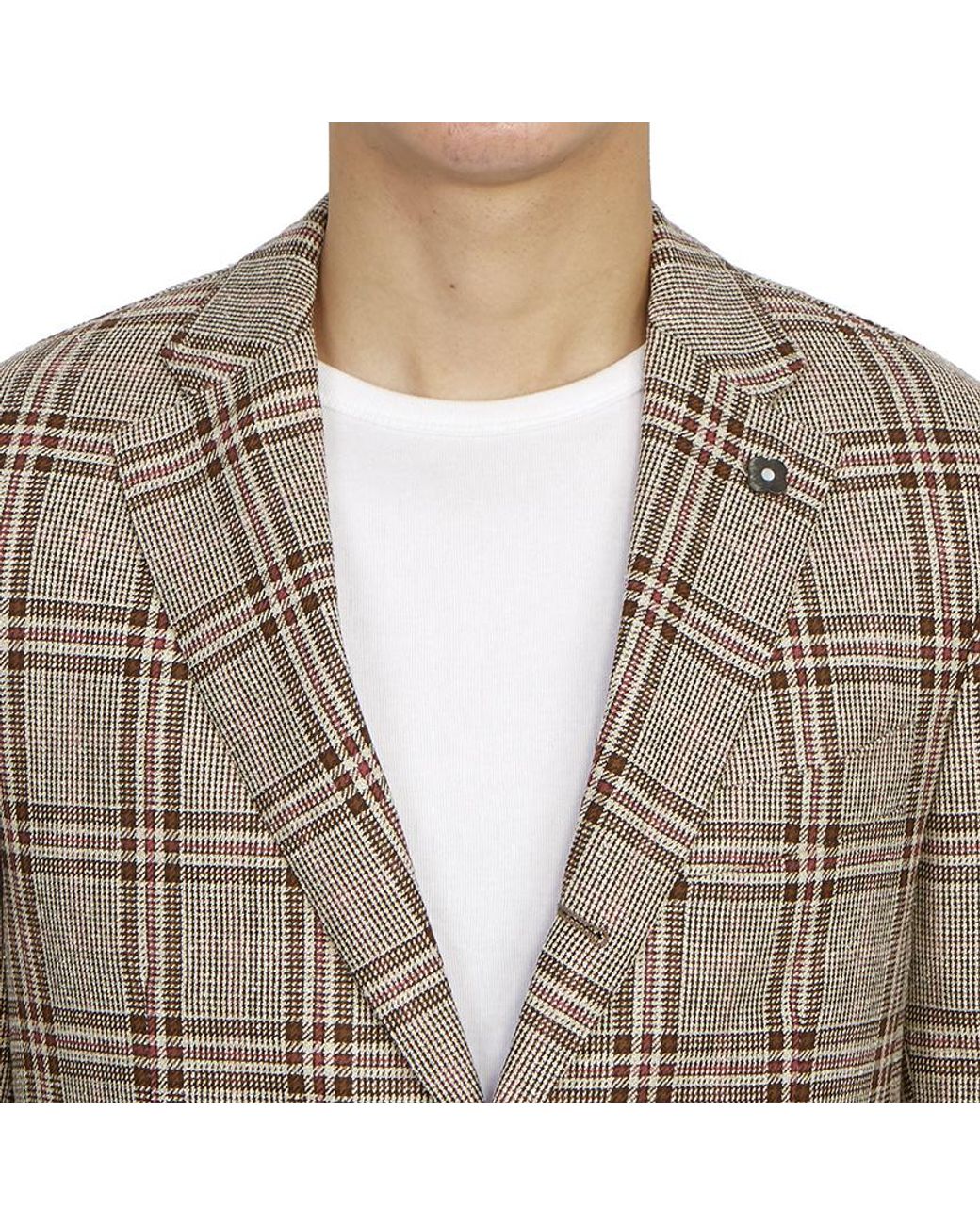 Lardini Natural Long Sleeved Suit Jacket for men