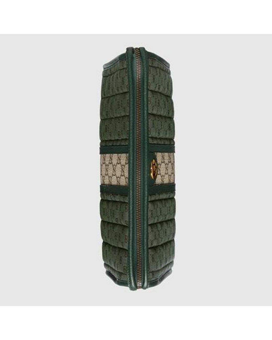 Gucci Green Gg-Canvas Quilted Clutch for men