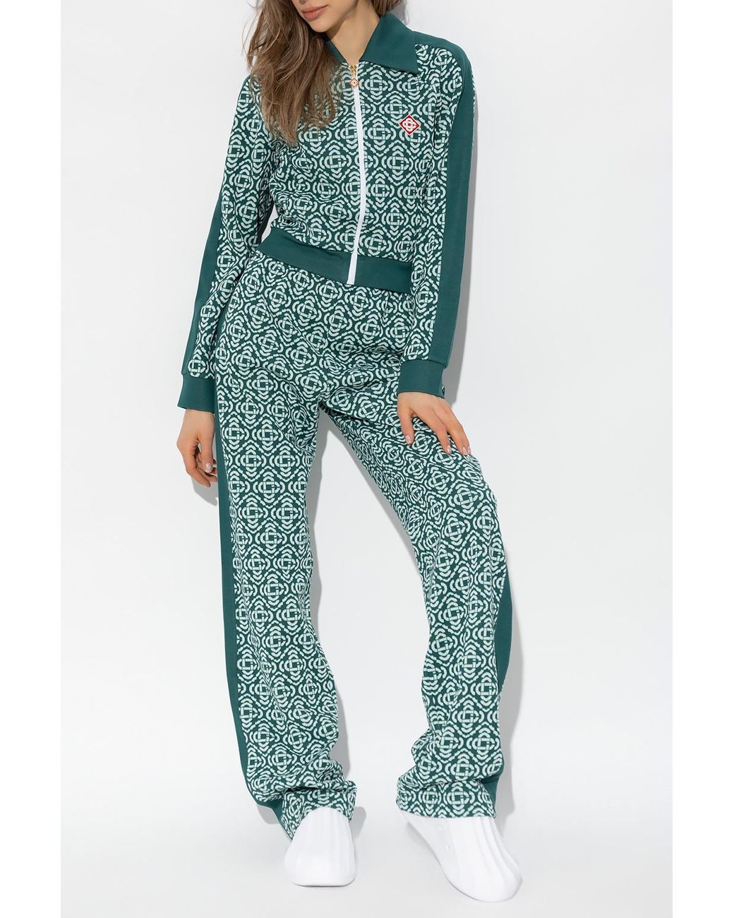 Casablanca Blue Long-Sleeved Zipper Jacket