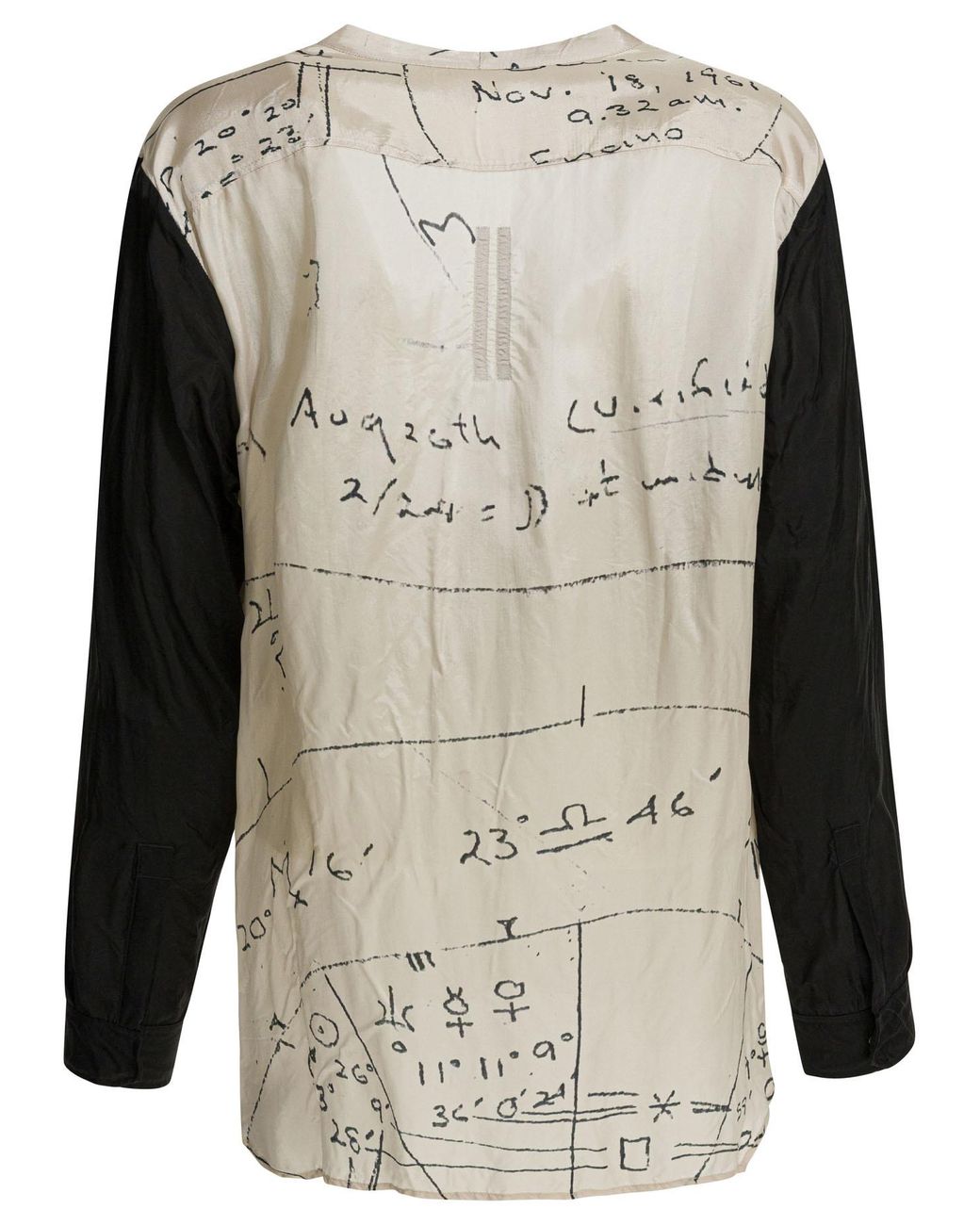 Rick Owens Black Long-Sleeved Shirt