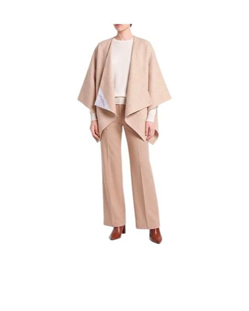 Max Mara Natural Shawl Cape