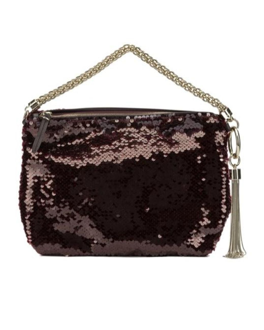 Jimmy Choo Black Callie Sequin Shoulder Bag