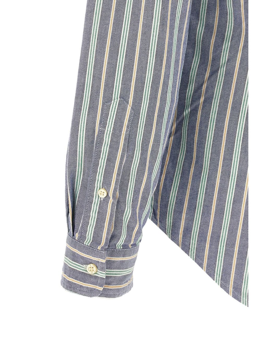 Polo Ralph Lauren Blue Oxford Stripe Shirt for men