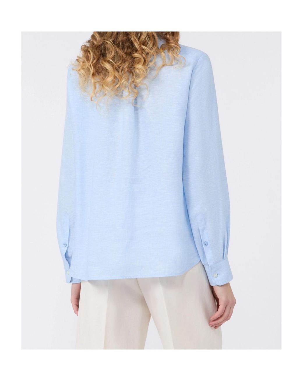 Weekend by Maxmara Blue Classic Straight Fit Shirt