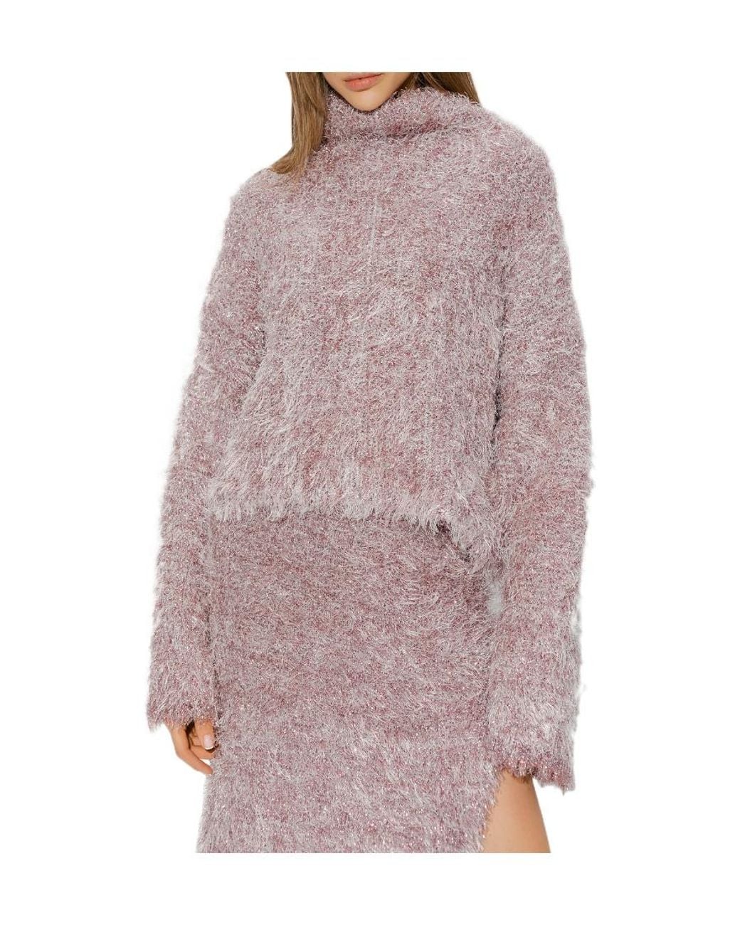 J.W. Anderson Purple Cropped Cutout Jumper