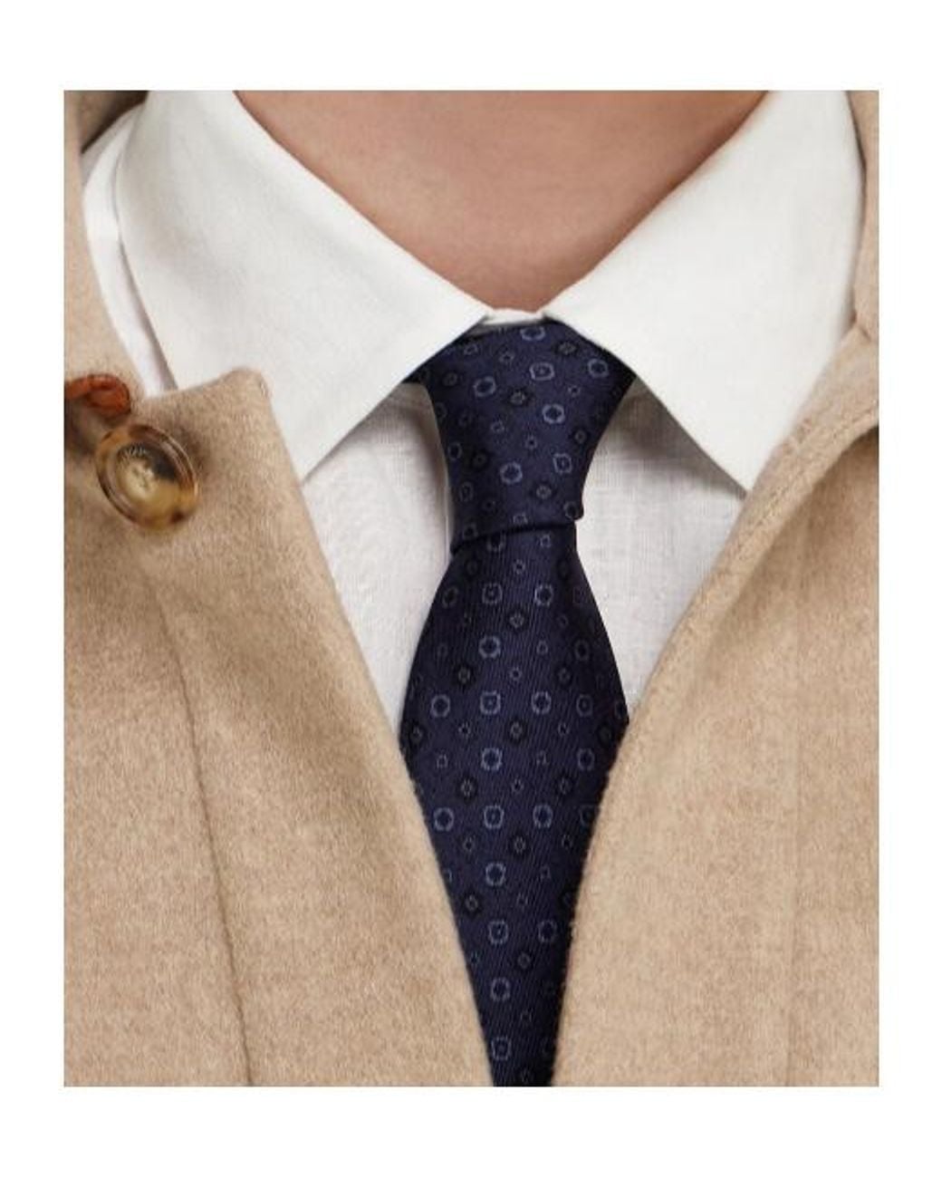 Ferragamo Blue Silk Tie With Micro-Print for men