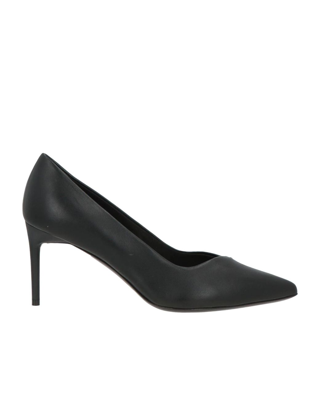 Max Mara Black Minimalist Leather Highheels