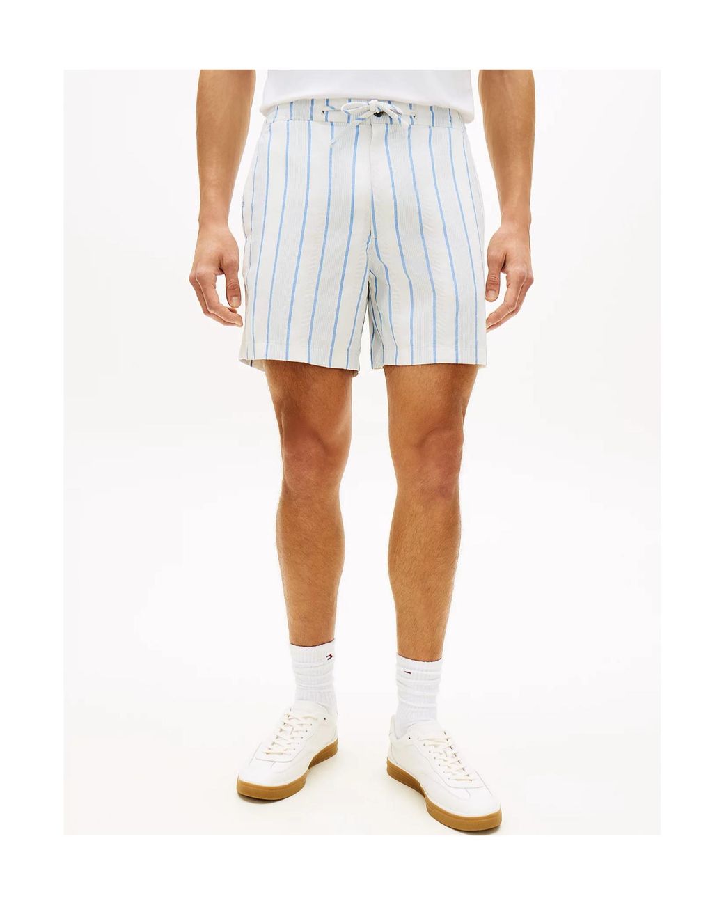 Tommy Hilfiger Blue Dover Open Weave Dobby 8 Inseam Shorts for men