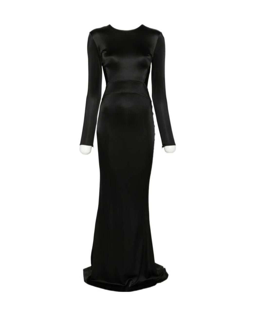 Co. Black Open-Back Cut-Out Evening Gown