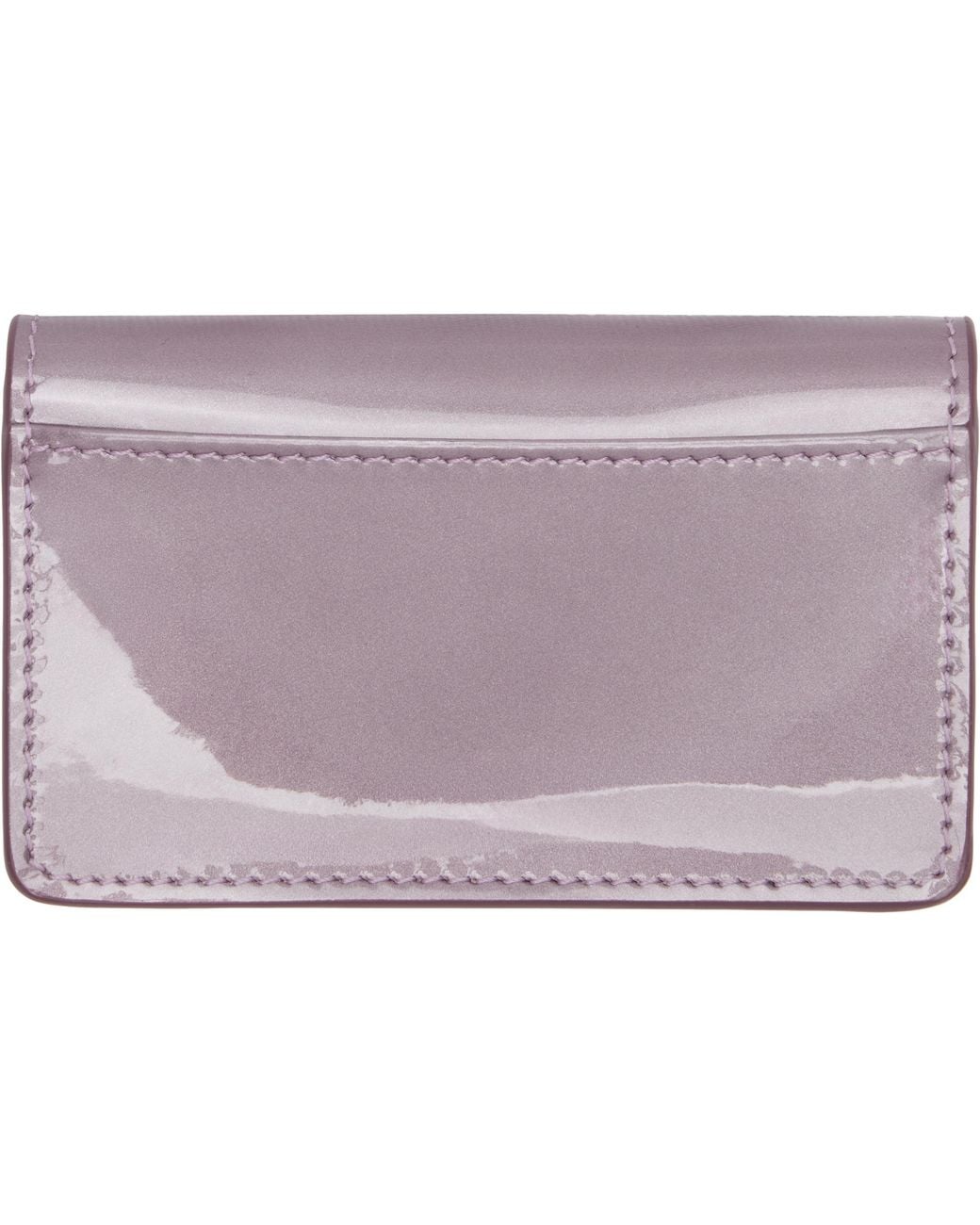 Maison Margiela Purple Four Stiches Clip Card Holder for men