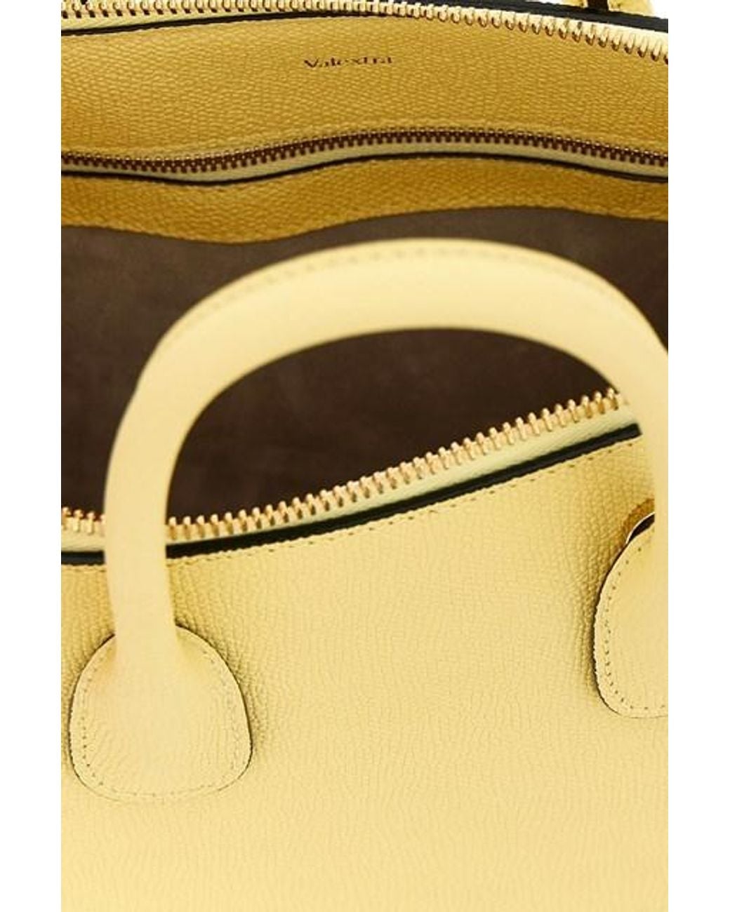 Valextra Yellow Mylogo Mini Handbag