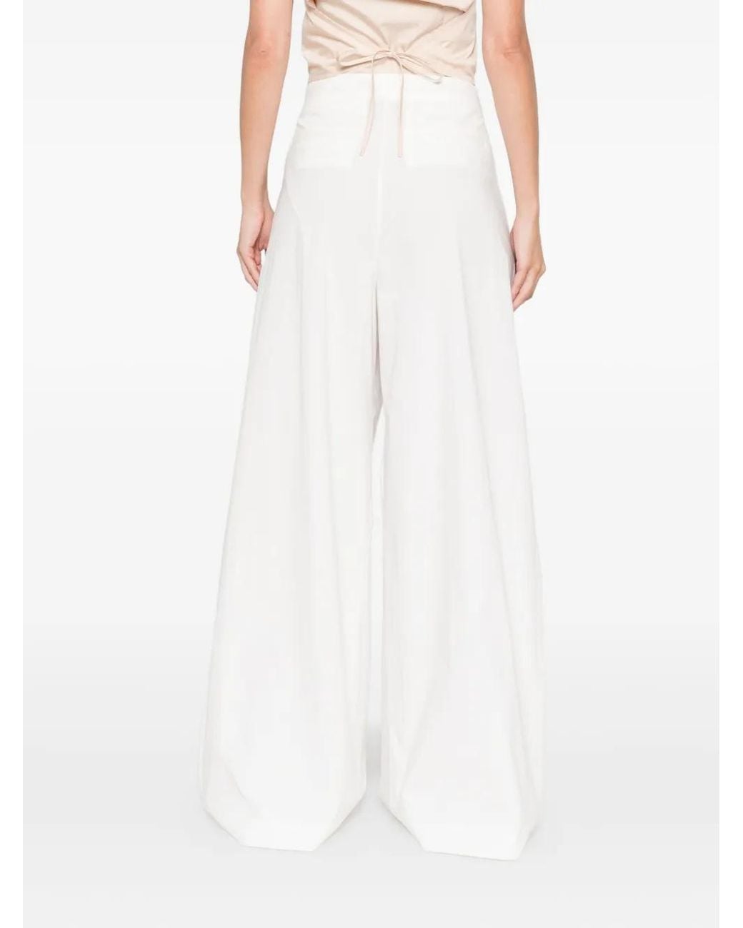 St. Agni White Belted Casual Pants