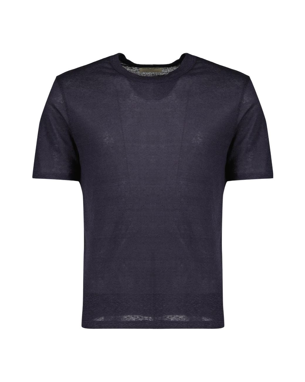 Officine Generale Blue Officine Générale Garment-Dyed Linen T-Shirt for men