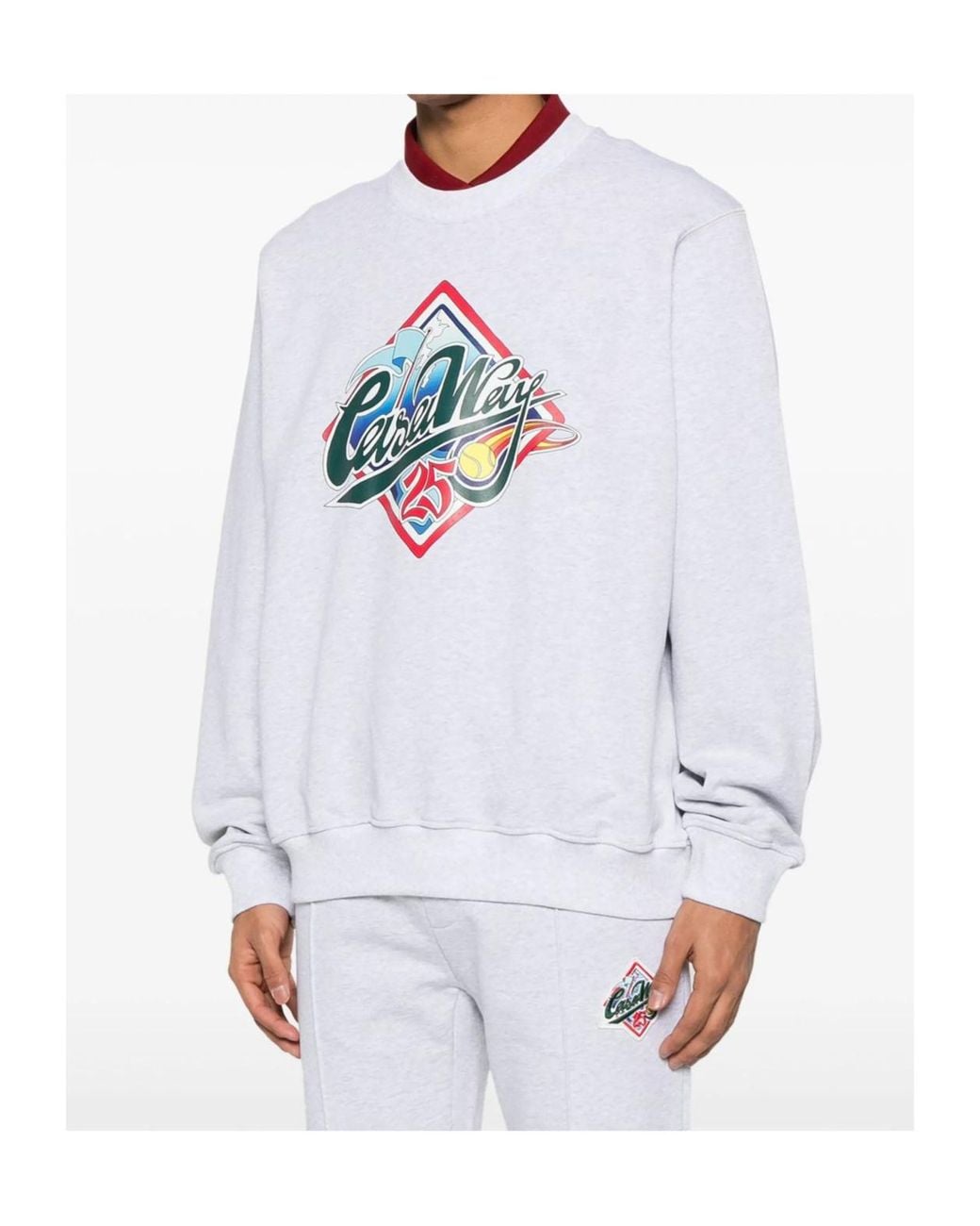 Casablanca White Casa Way Skate Printed Sweatshirt for men