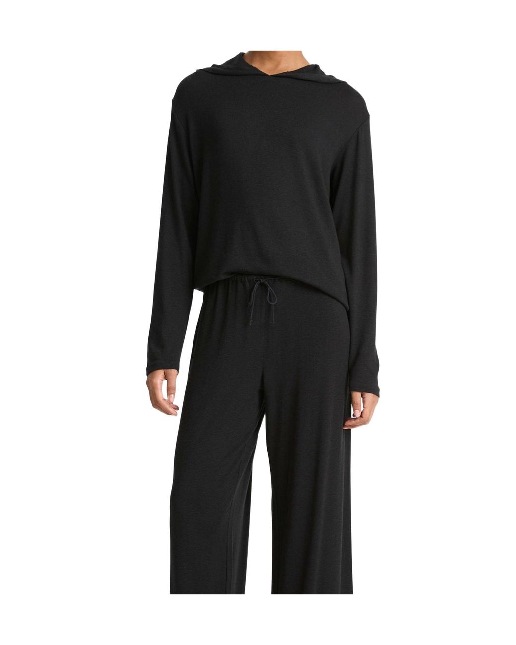 Vince Black Long-Sleeve Hoodie