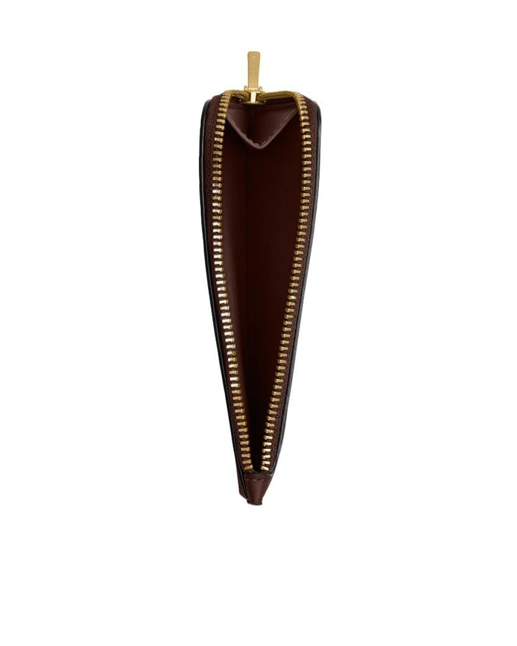 COACH Brown Logo-Detail Zip-Around Card Holder