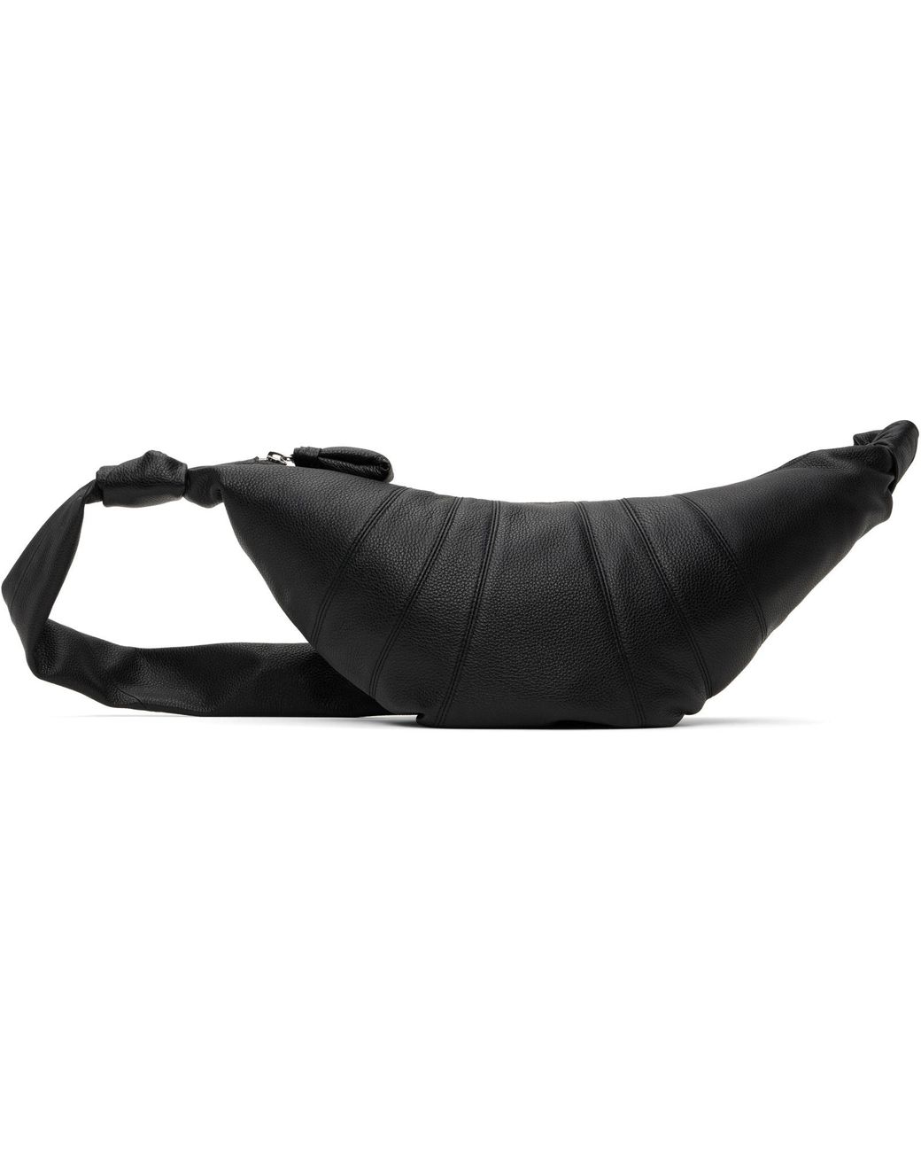 Lemaire Gray Croissant Zipped Medium Shoulder Bag