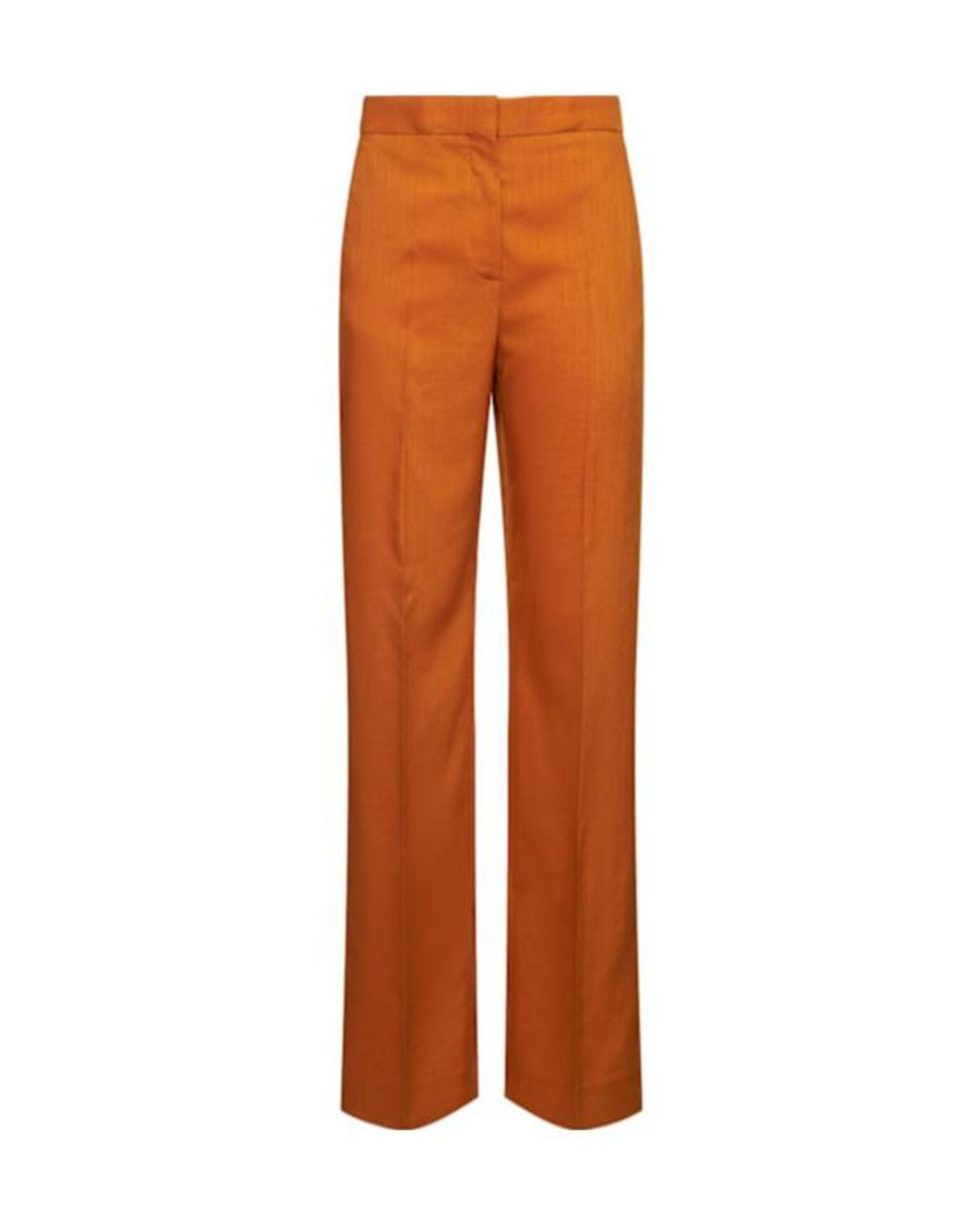 Tory Burch Orange Belt-Loop Casual Pants