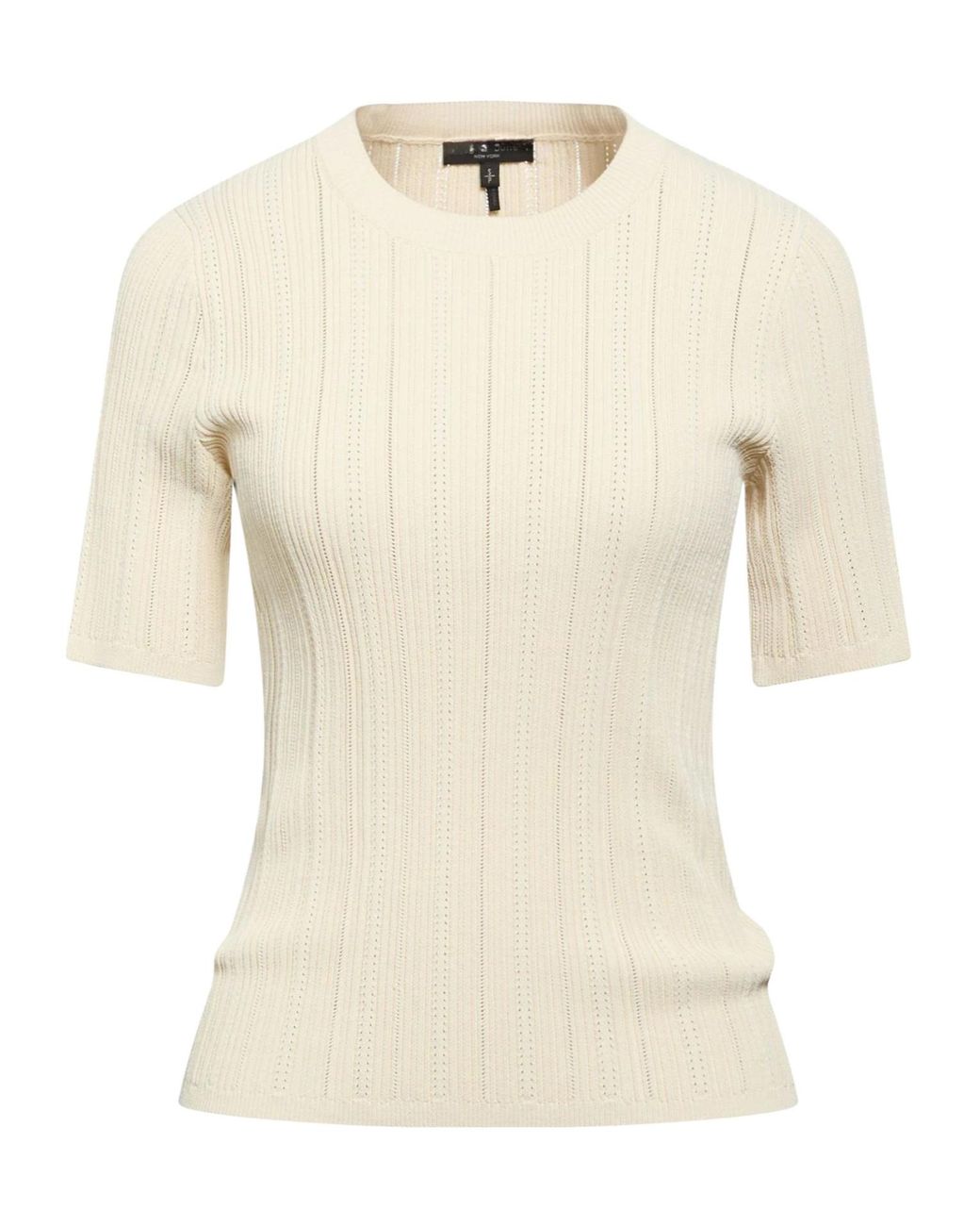 Rag & Bone Natural Simple Yarn-Dyed Knit Sweater