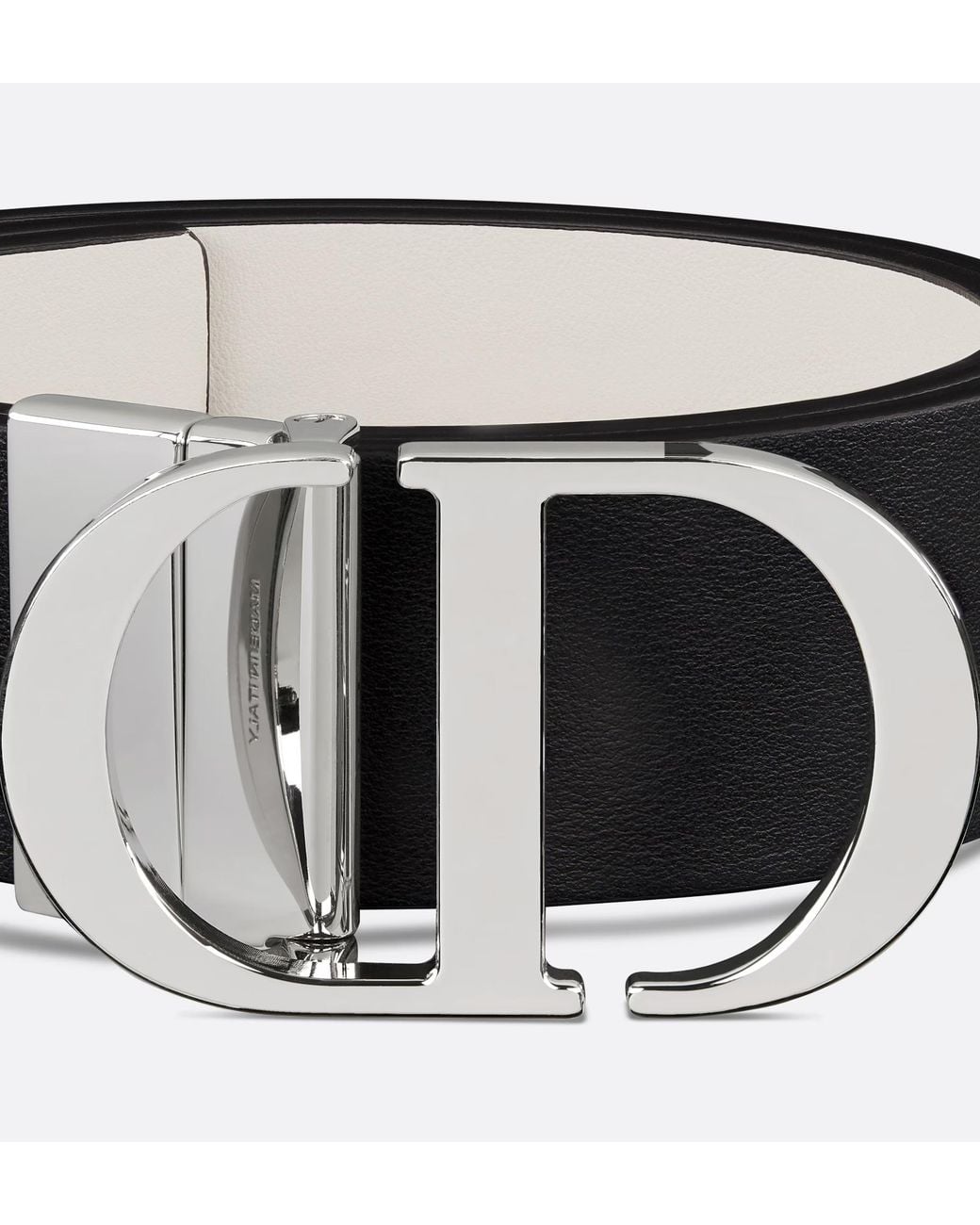 Dior White 30Montaigne Reversible Belt
