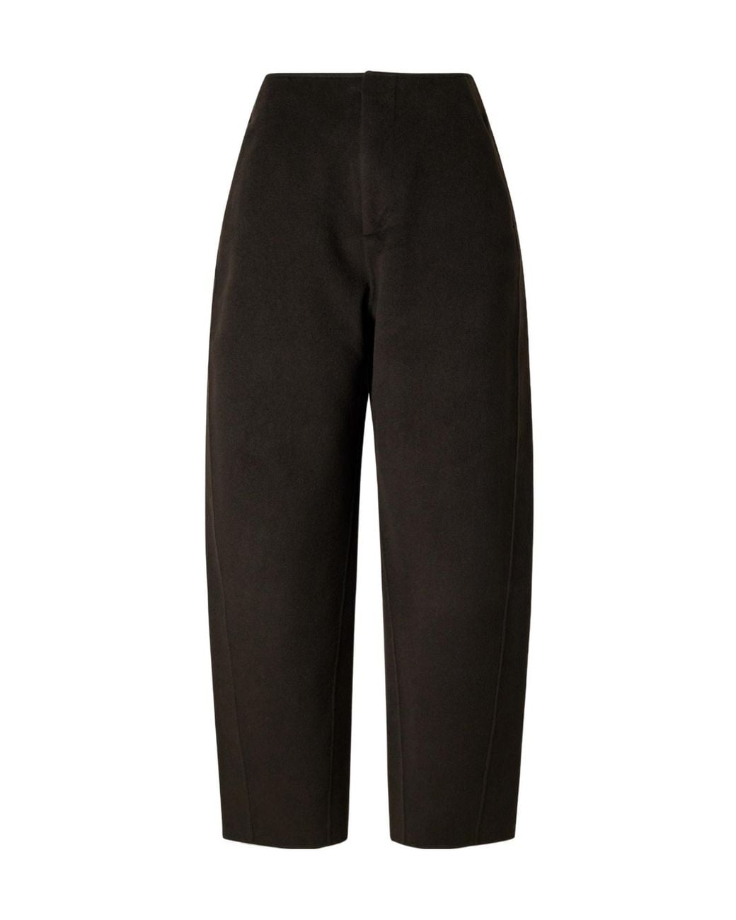 Lisa Yang Black Cashmere Barrel-Leg Pants
