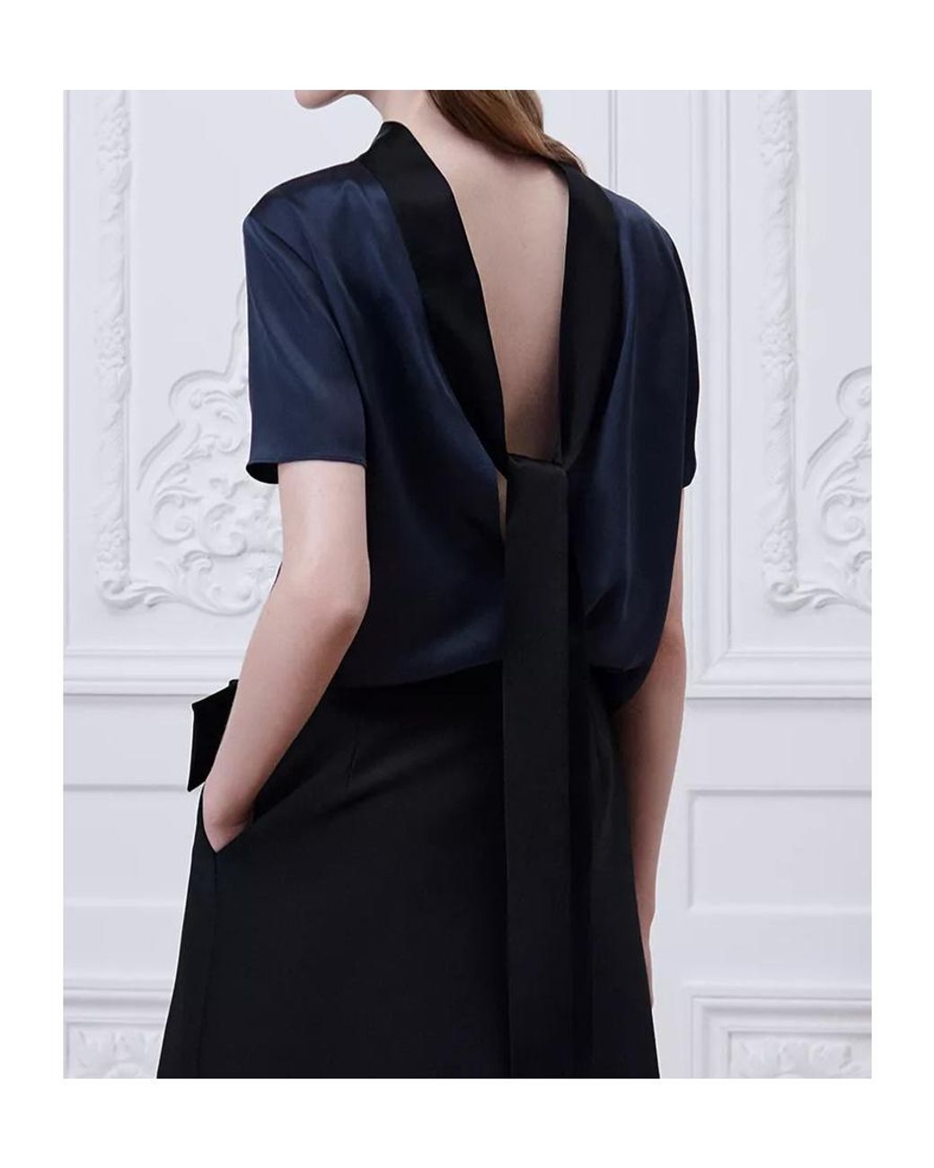 Dior Blue Blouse With Rear Tie