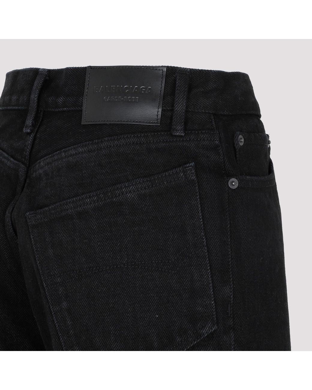 Balenciaga Black Cropped-Leg Jeans