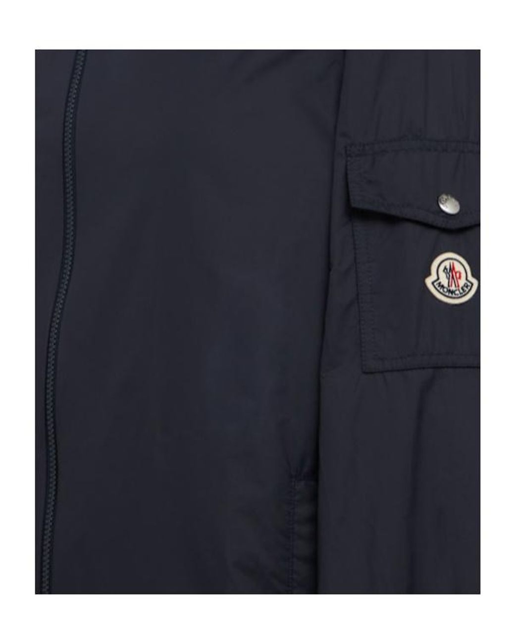 Moncler Blue Etiache Nylon Hooded Rain Jacket for men