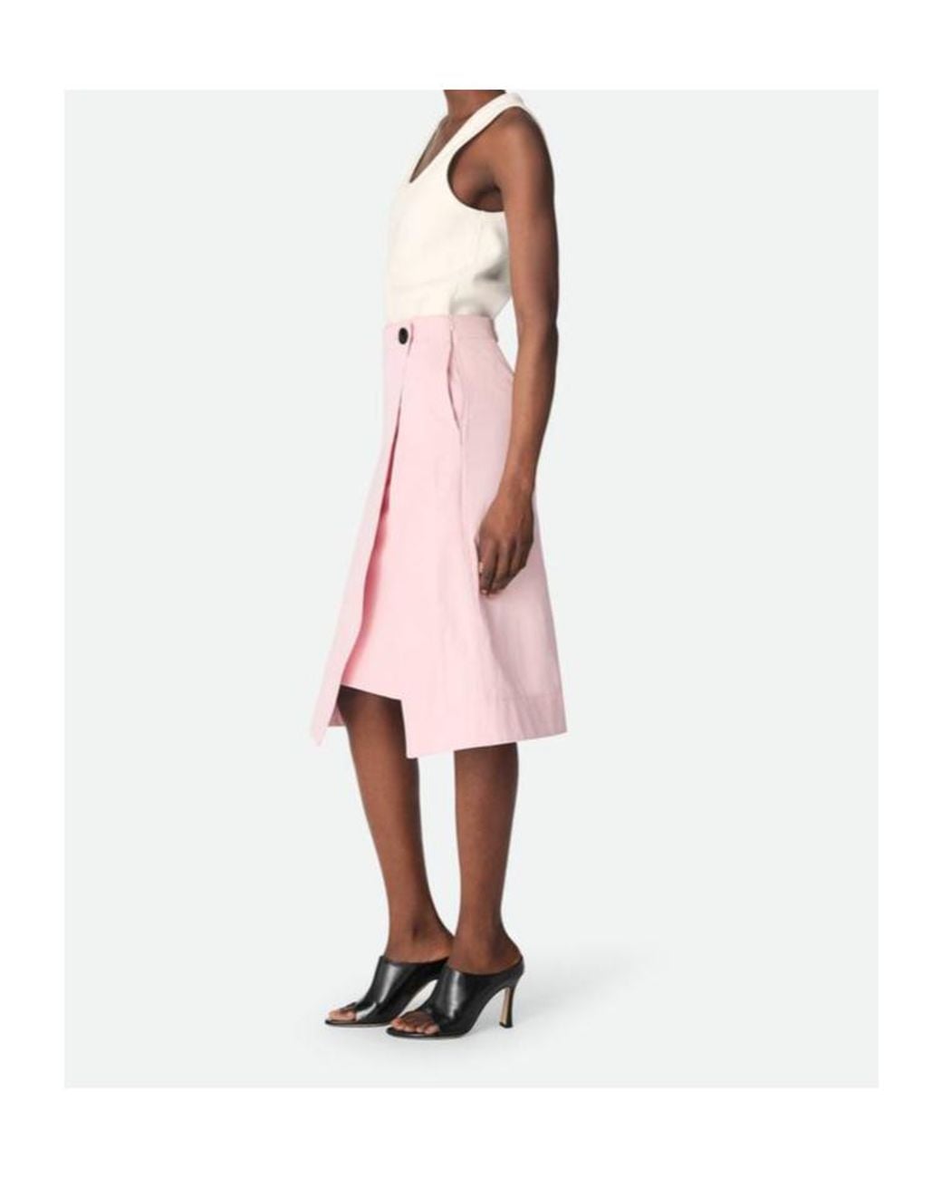 Bottega Veneta Pink Cotton Wrap Skirt