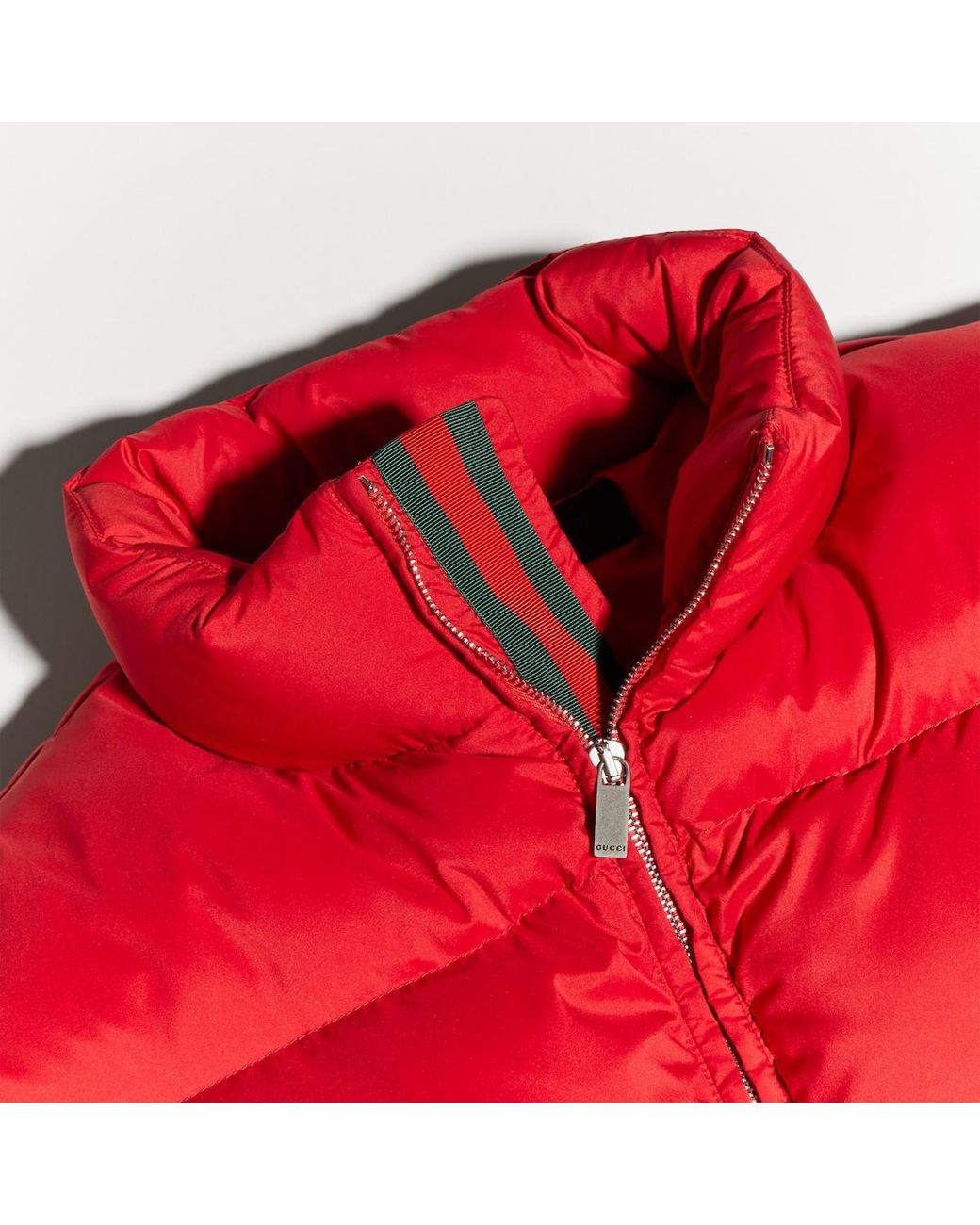 Gucci Red Padded Cropped Jacket