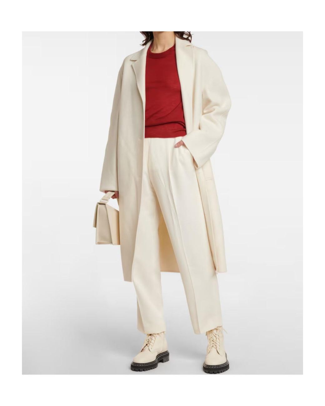 Joseph White Pleated Detail Casual Pants