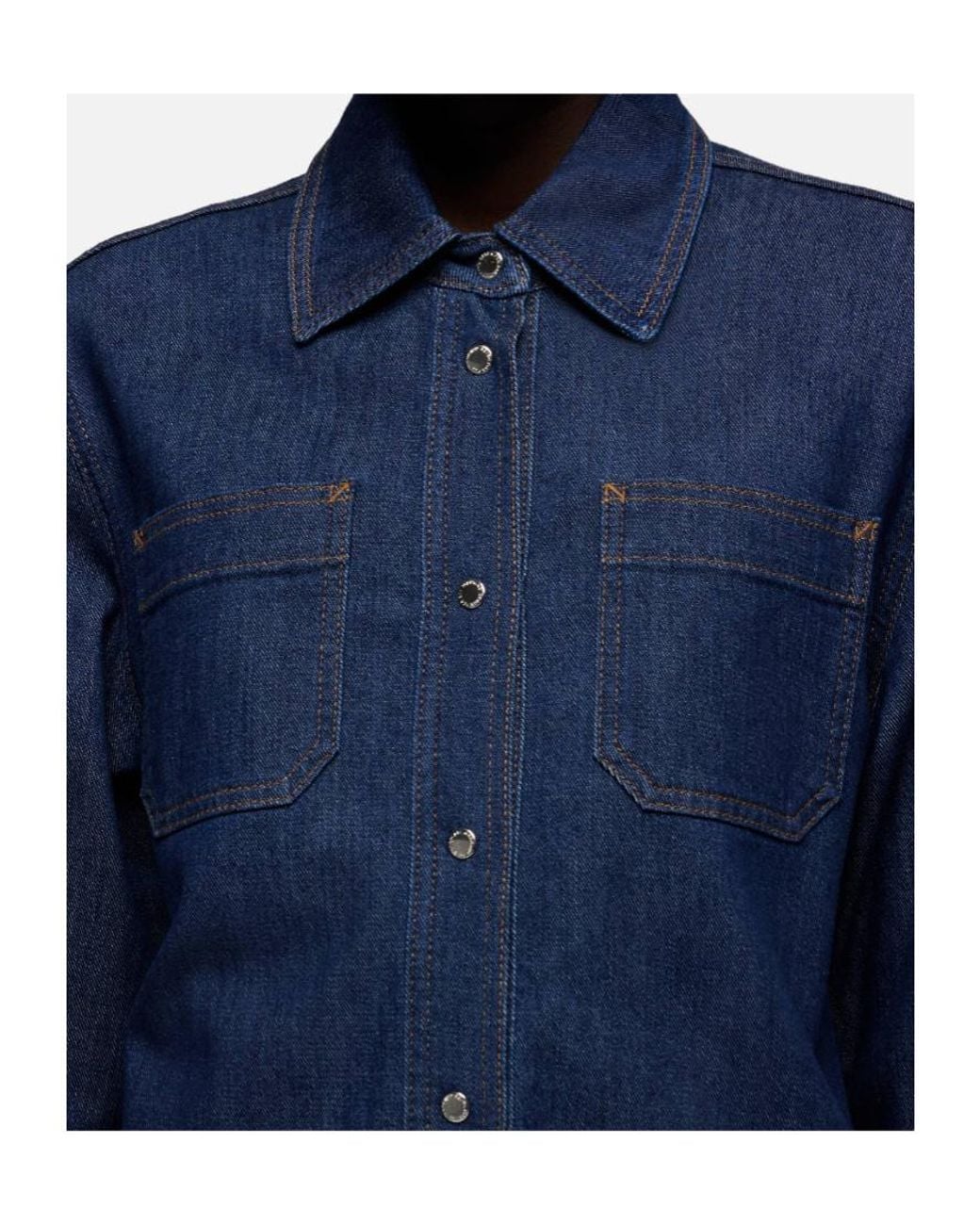 7 For All Mankind Blue Utility Classic Shirt