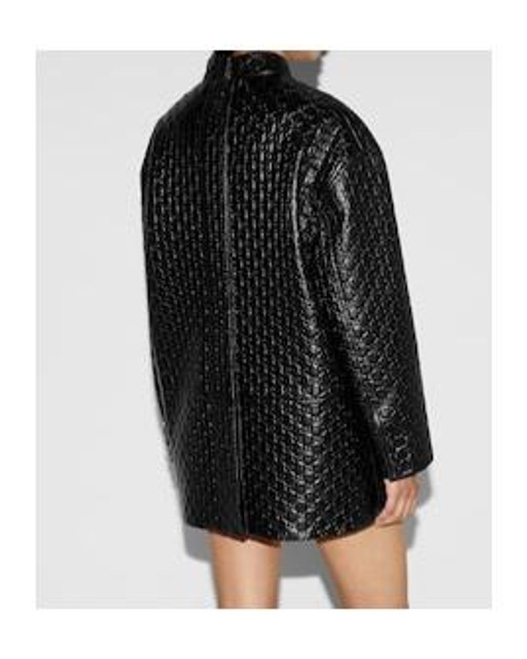 Gucci Black Gg Embossed Leather Jacket