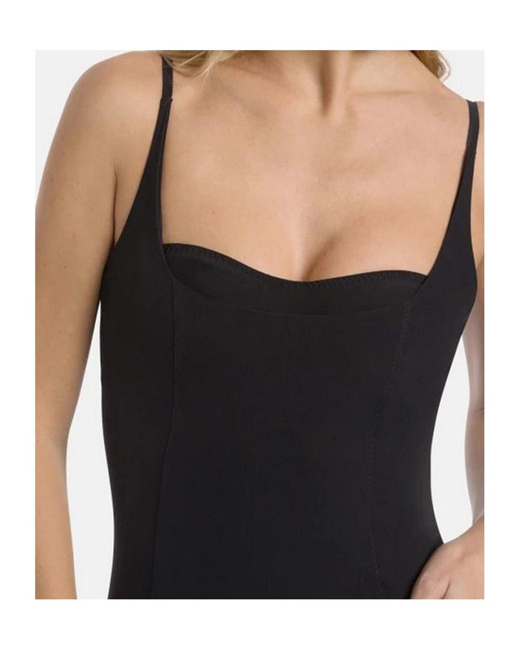 Dondup Black Sweetheart-Neck Zip-Back Mini Dress