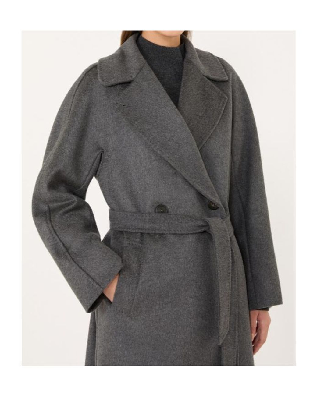 Weekend by Maxmara Gray Resina Double-Breasted Coat