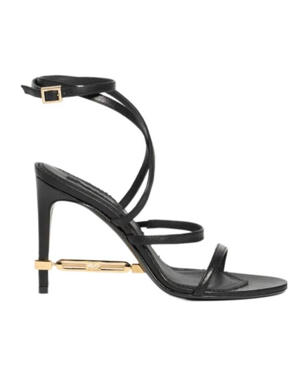 DSquared² Metallic Strappy Heeled Sandals