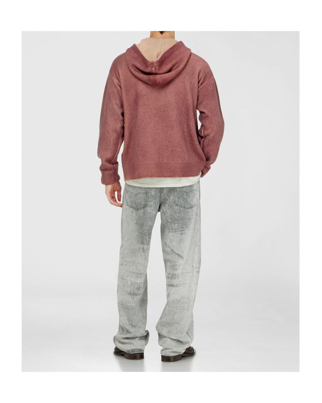 DIESEL Gray 2001 D Macro S 9 Wide-Leg Jeans for men