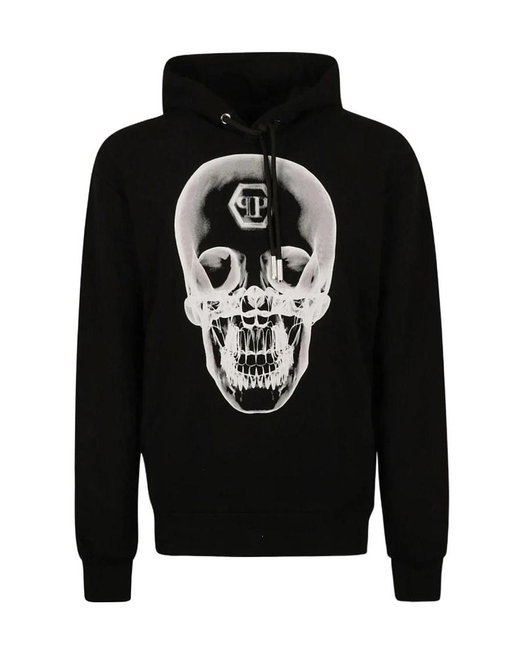 Philipp Plein Black Logo Hoodie for men