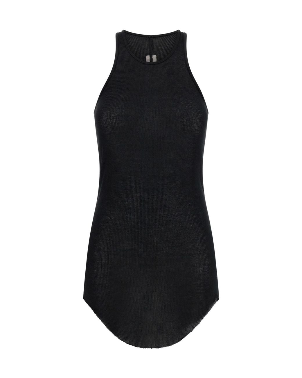 Rick Owens Black Viscose Tank Tops