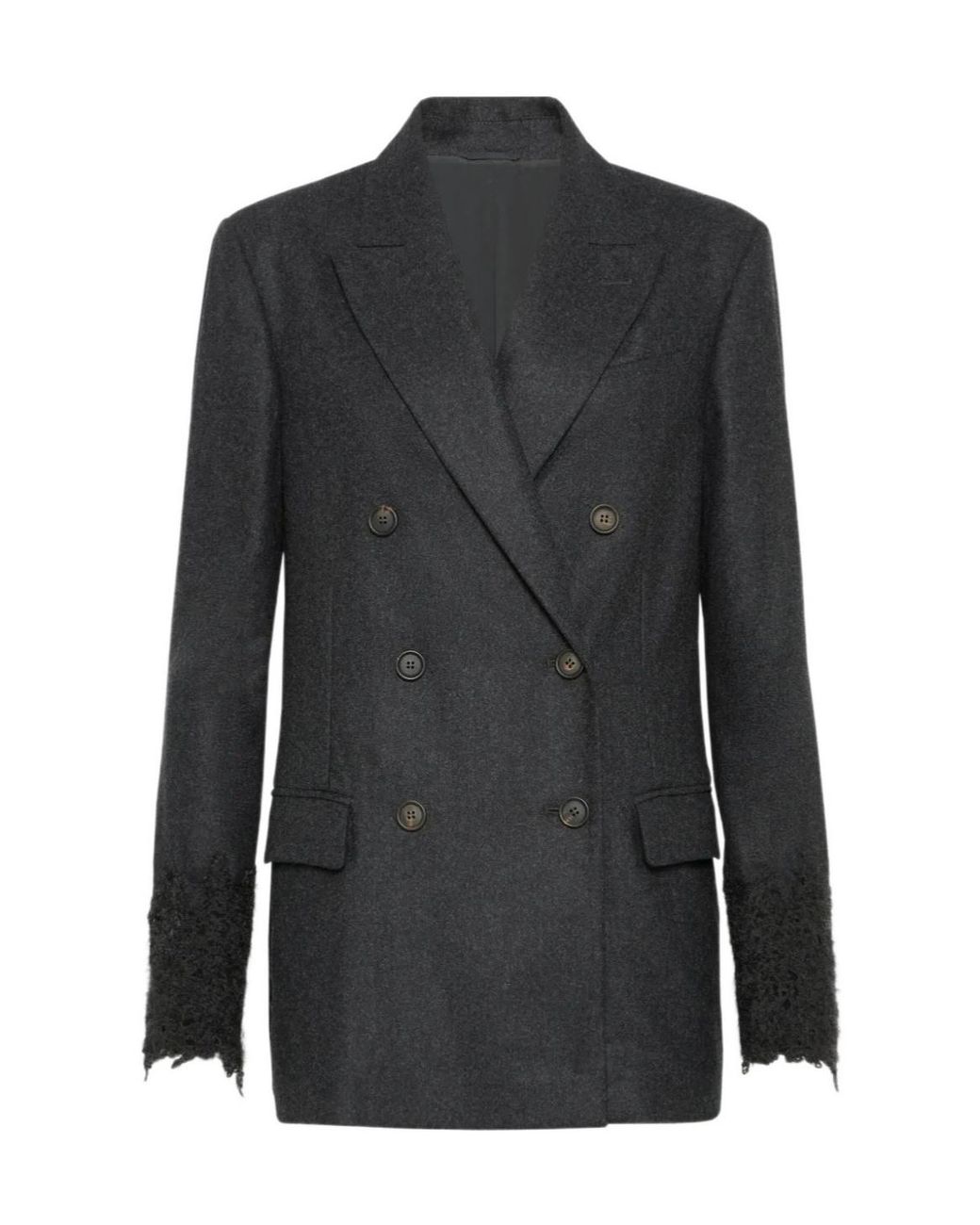 Brunello Cucinelli Black Double-Breasted Blazer