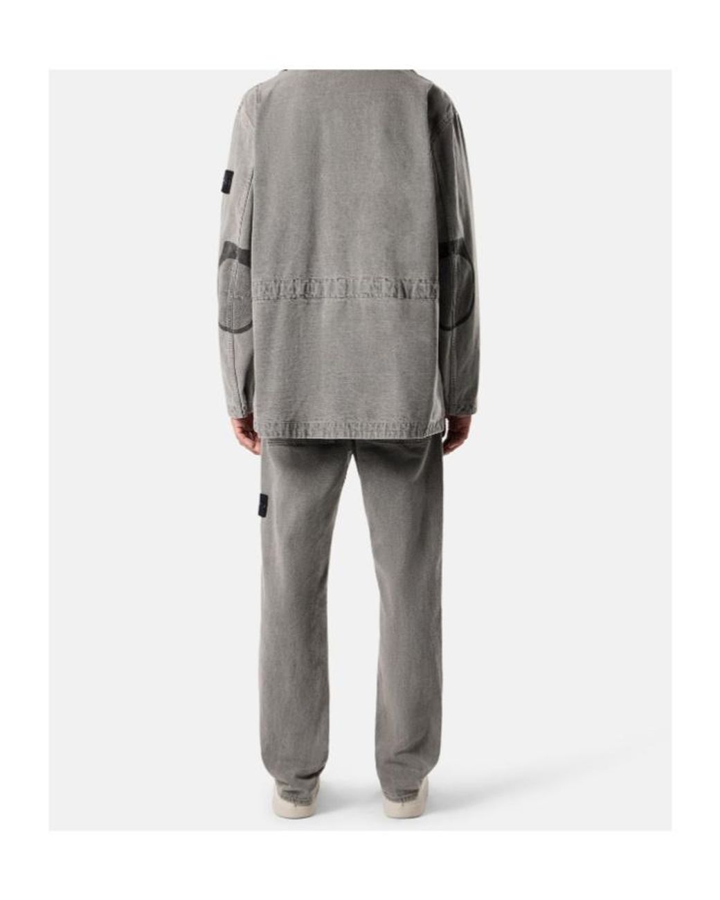 Stone Island Gray Regular Straight-Fit Chino Trousers With Pockets for men