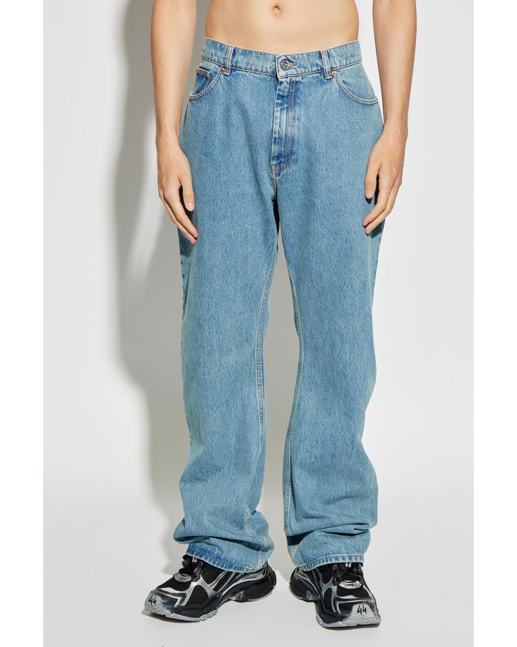 Vetements Blue Logo Patch Jeans for men