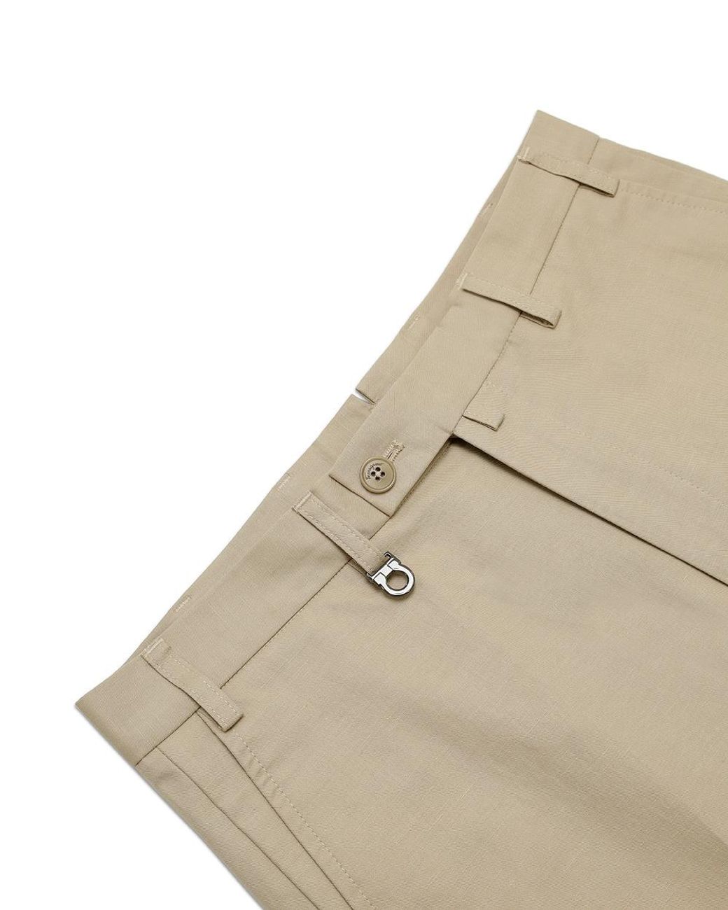 Ferragamo Natural Straight Casual Pants for men