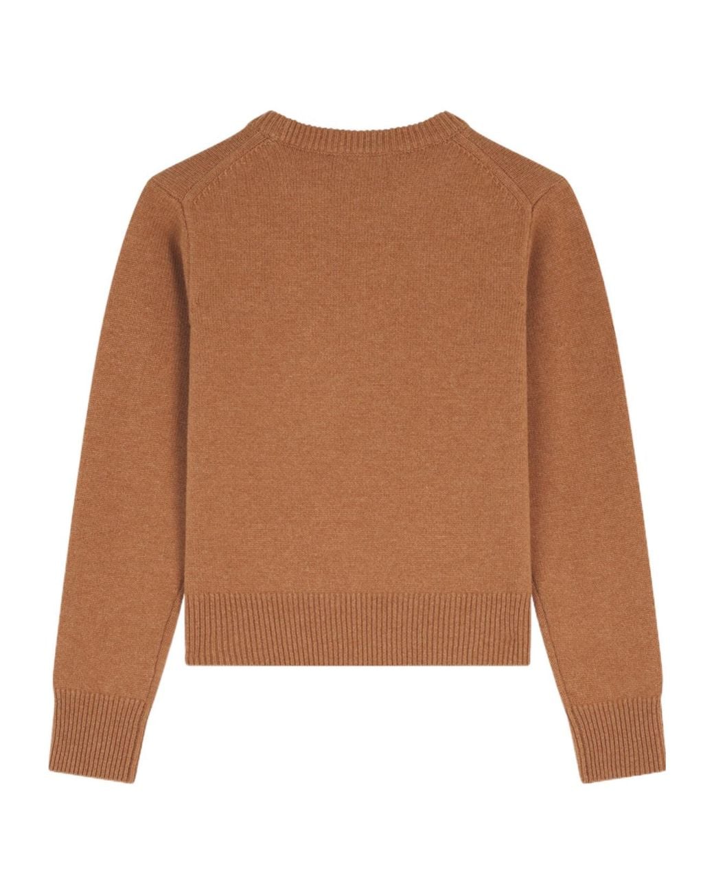 Maison Kitsuné Brown Maison Kitsuné Fox Head Intarsia Regular Jumper