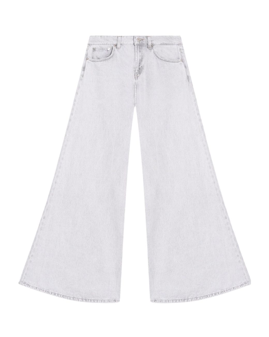 Dondup White Palazzo Wide-Leg Jeans