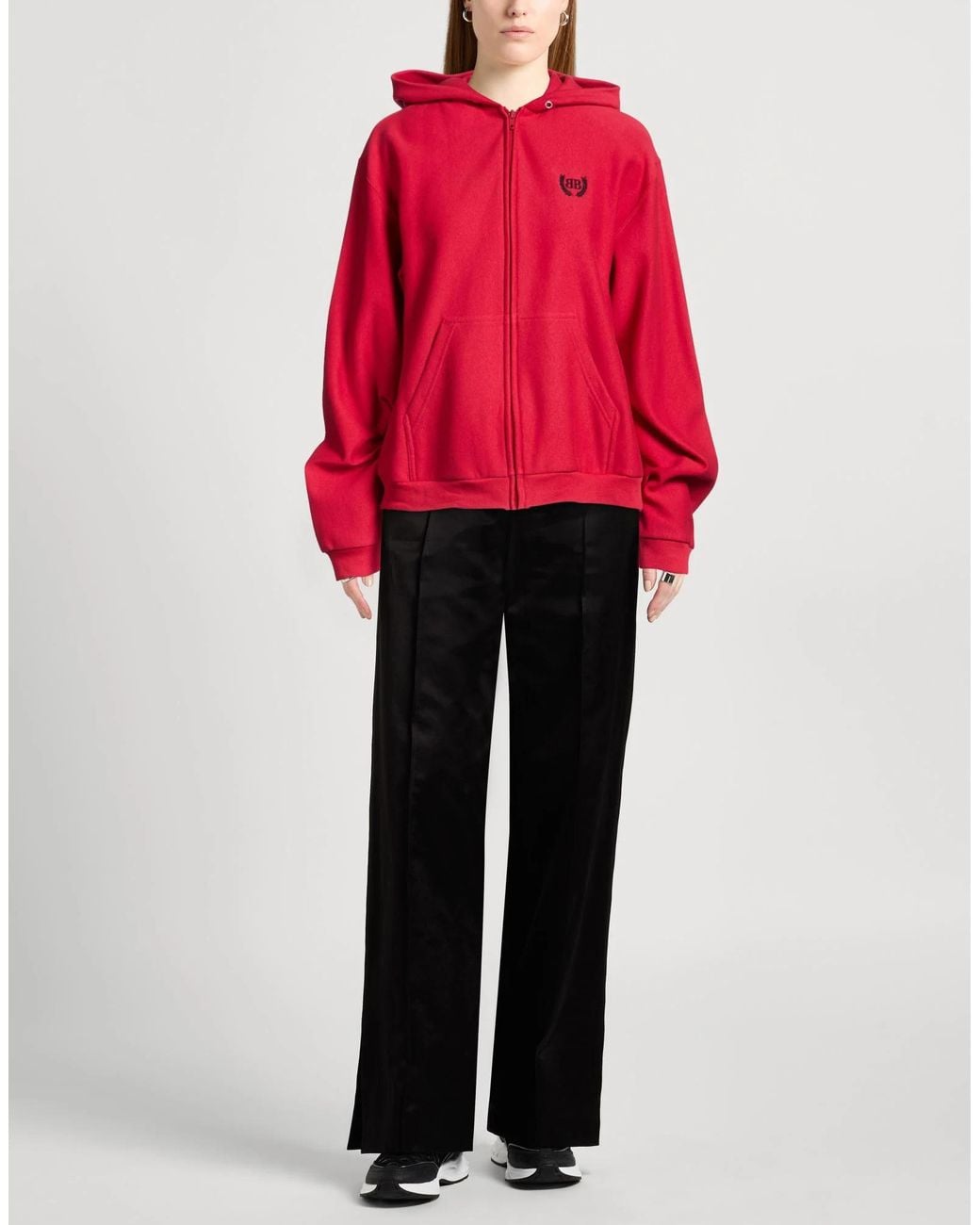 Balenciaga Red Loose And Thickened Hoodie